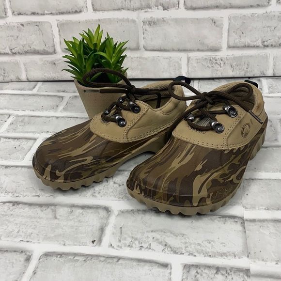 Crocs All Terrain Axle Leather Boat Shoes - Picture 1 of 9